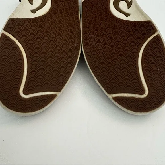 OluKai Lae‘ahi Lī ‘Ili Leather Waterproof Brown Casual Sneakers Men's Size 10
