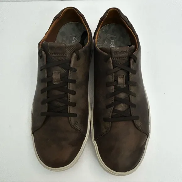 OluKai Lae‘ahi Lī ‘Ili Leather Waterproof Brown Casual Sneakers Men's Size 10