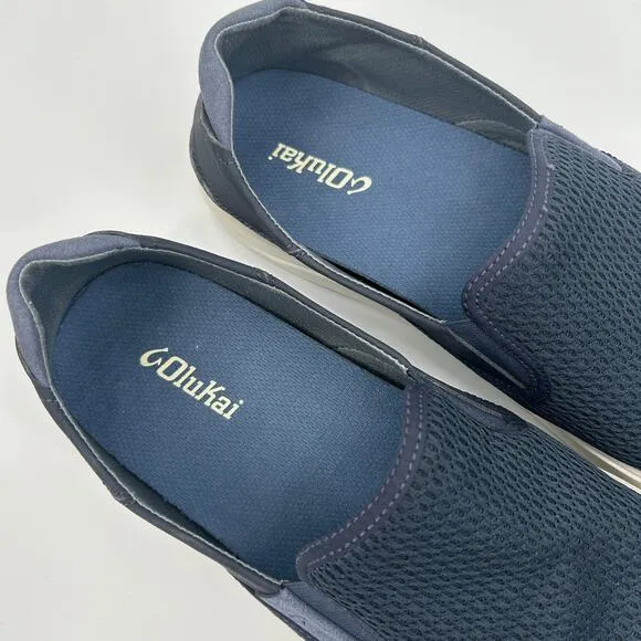 OLUKAI Lae'ahi Men's Slip On Sneakers Slide Combo Navy Blue Size 14