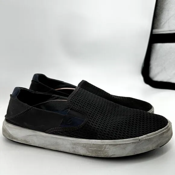 Olukai Lae‘ahi Slip On Sneakers Mesh Water Resistant Microfiber Pavement 10.5