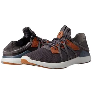 Olukai Mens Mio Li Sneakers US 9 Blue Grey Mesh Leather Collapsible Back NIB
