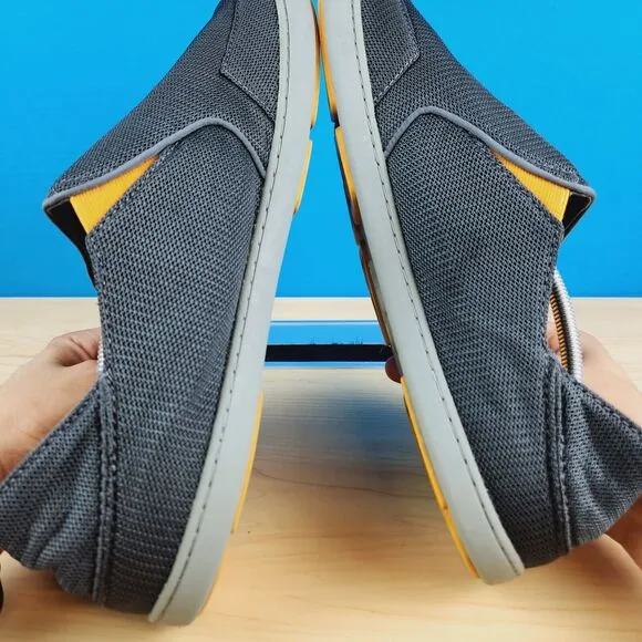 Olukai Nohea Mesh Mens Size 16 Slip on Shoes Charcoal gray driving Loafers 10188