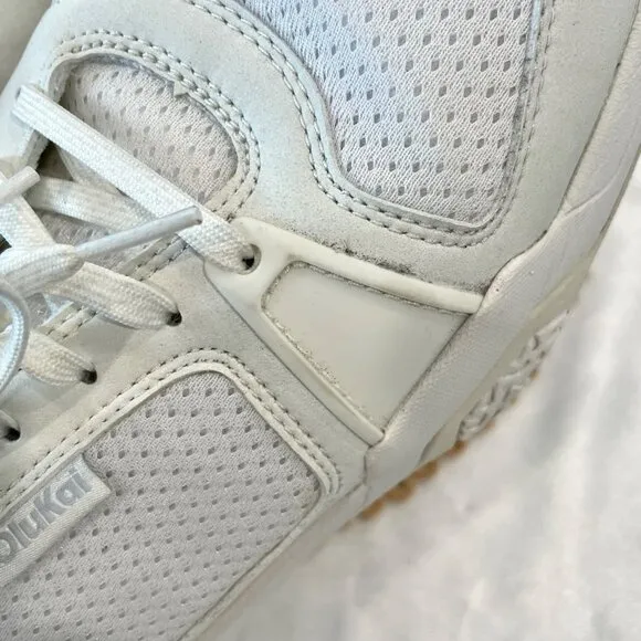 Olukai White Anau Men's Court Sneakers Size M12 10545-WBWB