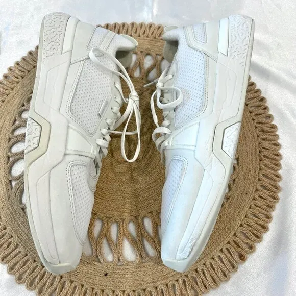 Olukai White Anau Men's Court Sneakers Size M12 10545-WBWB