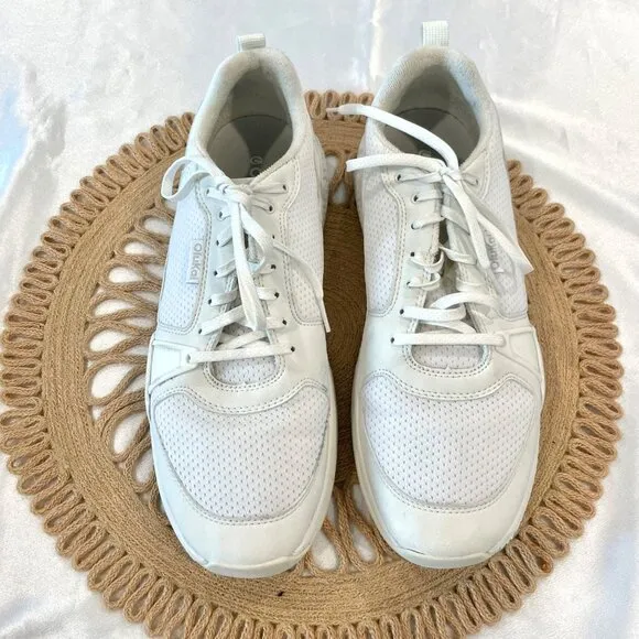 Olukai White Anau Men's Court Sneakers Size M12 10545-WBWB