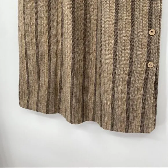 Oscar de la Renta wool blend vintage retro skirt  side button closure size 7/8