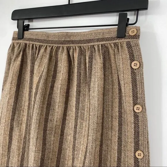 Oscar de la Renta wool blend vintage retro skirt  side button closure size 7/8