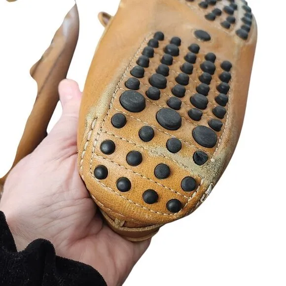 OtiSopse tan leather driving slip-on loafers men's shoes Sz 45/12