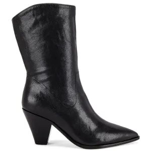 PAIGE Landyn Black Leather mid‎ calf boots 5.5