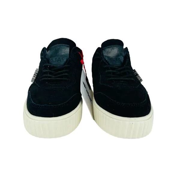 PAJAR CANADA CARMELA BLACK LEATHER GENUINE SHEARLING LINED SNEAKERS / MULES🆕