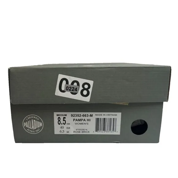 Palladium Boots PAMPA HI ROSE BRICK Chunky Platform Retro Women’s 8.5 New