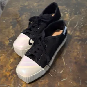 PALM ANGELS black and white sneakers/ platform espadrilles Stylish/Unique