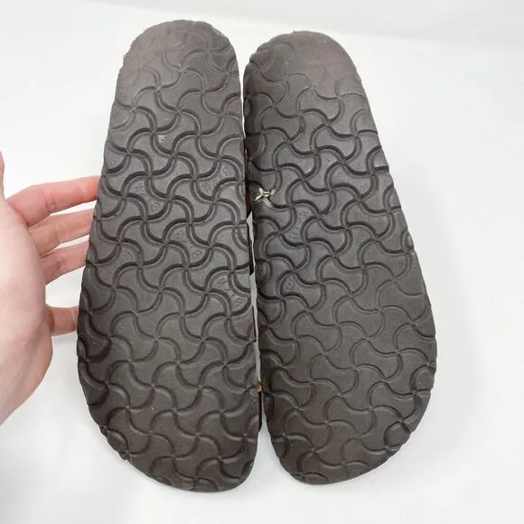 Papillio Brown Leather Cleo Sandals Women's Size EU 41 Lace Up Made in Portugal