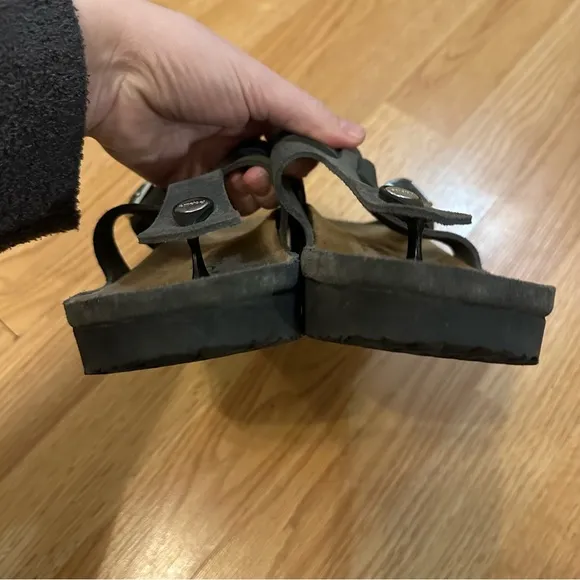 Papillio by Birkenstock slate gray wedge platform sandal size 37 summer
