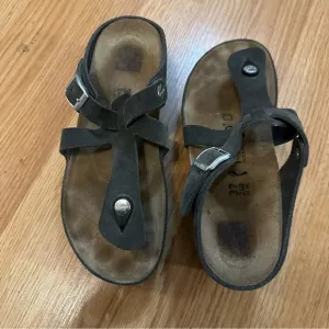 Papillio by Birkenstock slate gray wedge platform sandal size 37 summer