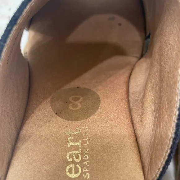 PASEART Espadrilles {8/39}Navy Blue Suede Wedges Crossband