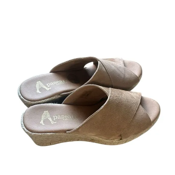 Paseart Espadrilles | Slip On | Wedge HeelsSize 38 (US 7.5 | | Suede Tan Color