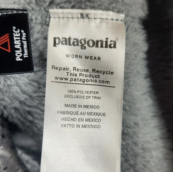 Patagonia Re-Tool Snap-T Pullover Tailored Grey/Nickel X-Dye/Aurea Pink XS (2-4)
