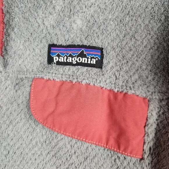Patagonia Re-Tool Snap-T Pullover Tailored Grey/Nickel X-Dye/Aurea Pink XS (2-4)