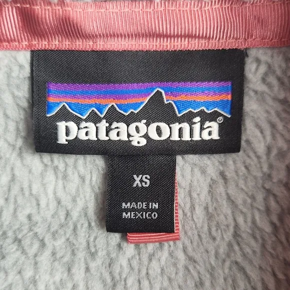 Patagonia Re-Tool Snap-T Pullover Tailored Grey/Nickel X-Dye/Aurea Pink XS (2-4)