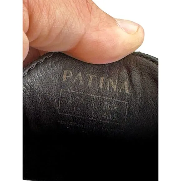 Patina Boardwalk Penny Loafer – Women’s Size 10 | Black Leather Slip-On Flats