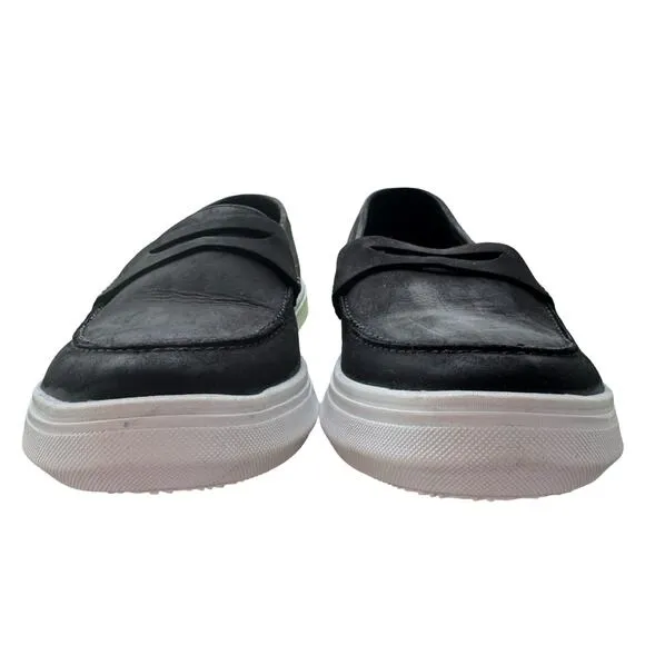 Patina Boardwalk Penny Loafer – Women’s Size 10 | Black Leather Slip-On Flats