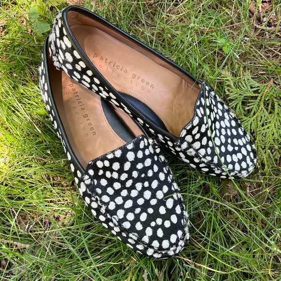 Patricia Green driving Cow Haircalf Loafers