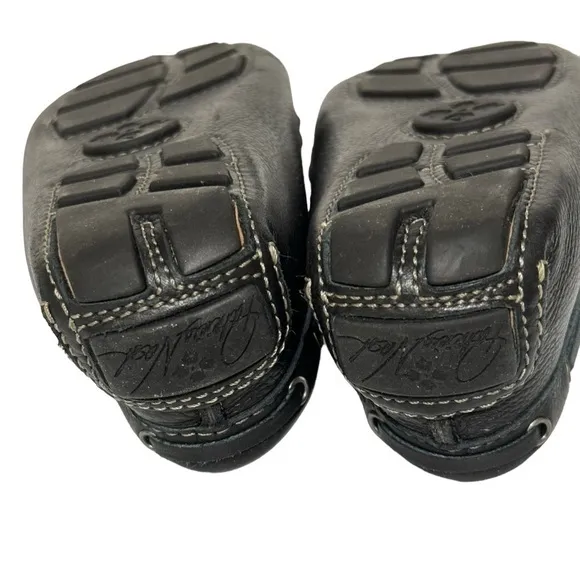 Patricia Nash Domenica Black Italian Leather Driving Mocs Loafers Tassel Sz 8.5