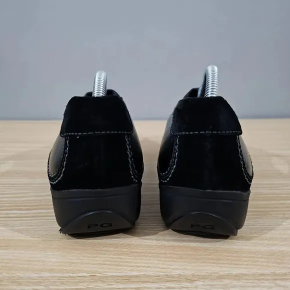 Paul Green Loafer Lucy Slip On Womens Black Leather Suede UK Size 6.5