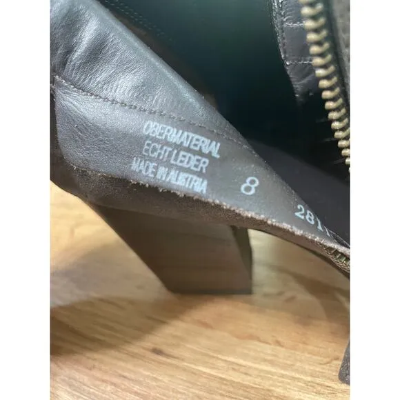 Paul Green Malibu Sliced Double Zip Bootie Nubuck Antique Metallic Size 10.5 NIB