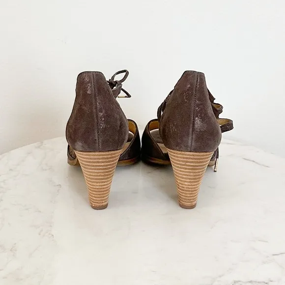 Paul Green NEW Veronica Sandals Earth Antique Metallic Size 7.5 US