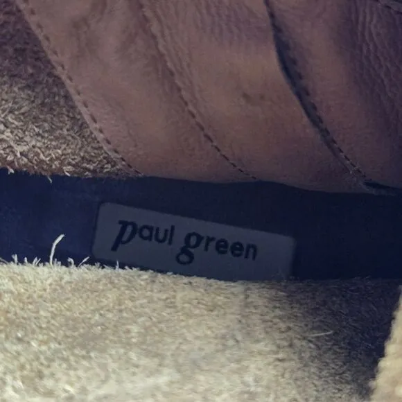 PAUL GREEN Newbury Suede Leather Wedge Boots Chunky Platform Size 8 UK