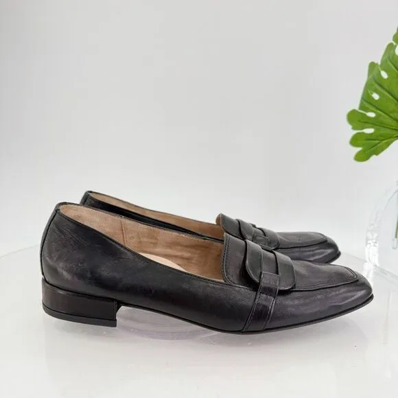Paul Green Womens Penny Loafers Slip On Shoes Black Leather Size 6 UK - 8.5 US
