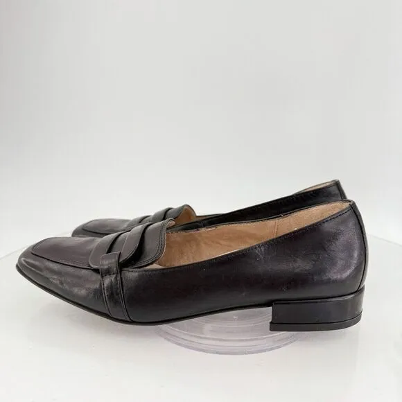Paul Green Womens Penny Loafers Slip On Shoes Black Leather Size 6 UK - 8.5 US