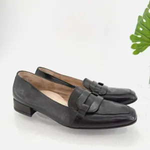 Paul Green Womens Penny Loafers Slip On Shoes Black Leather Size 6 UK - 8.5 US