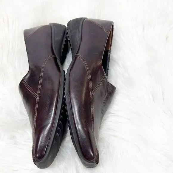 Paul Greene Brown Leather Driving Loafers, 7.5