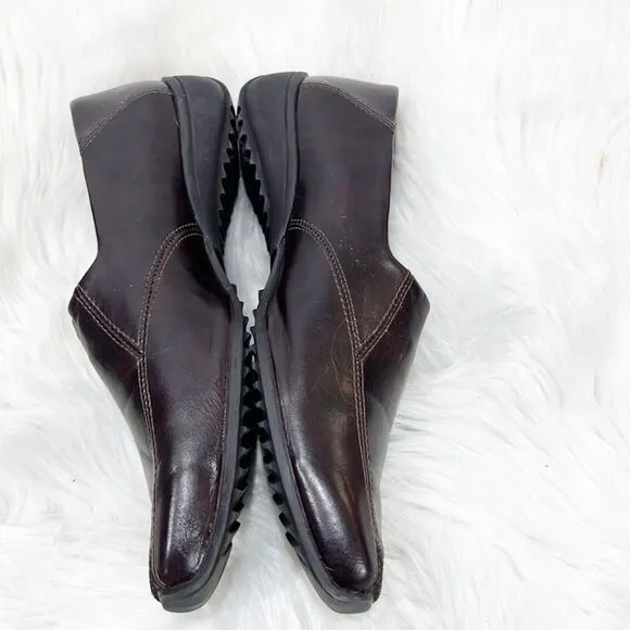 Paul Greene Brown Leather Driving Loafers, 7.5