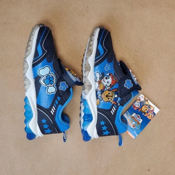 Paw Patrol Light Up Sneakers Size 8 Blue