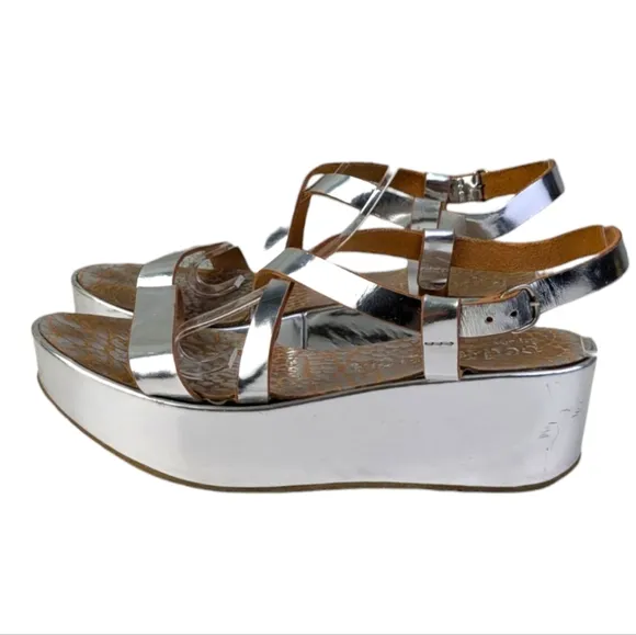 Pedro Garcia Platform Wedge Sandals GUC $595 Size 39 US 9  S3325