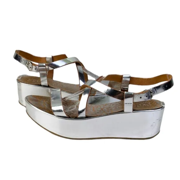 Pedro Garcia Platform Wedge Sandals GUC $595 Size 39 US 9  S3325