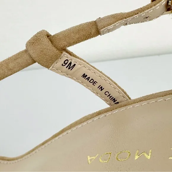 Pelle Moda Women's Osment Suede Slingback Sandals Tan Size 9