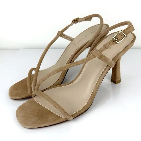 Pelle Moda Women's Osment Suede Slingback Sandals Tan Size 9