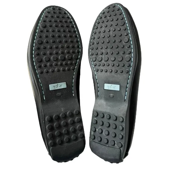 Peter Millar Horsebit Driving Loafers in Black Leather | 10.5 W