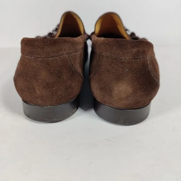 Peter Millar Men's Suede Horsebit Driving Moccasins Loafer Brown Shoe Size 12M
