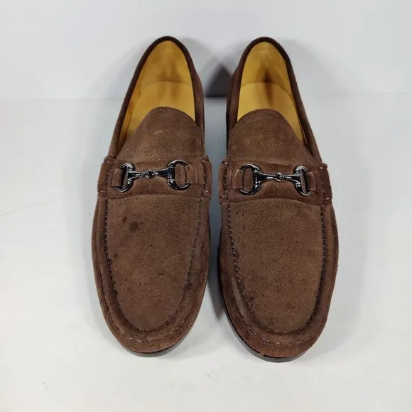 Peter Millar Men's Suede Horsebit Driving Moccasins Loafer Brown Shoe Size 12M