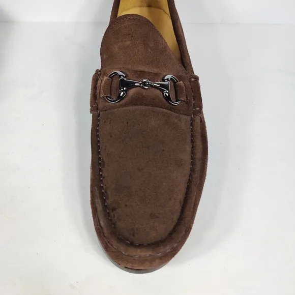 Peter Millar Men's Suede Horsebit Driving Moccasins Loafer Brown Shoe Size 12M