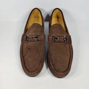 Peter Millar Men's Suede Horsebit Driving Moccasins Loafer Brown Shoe Size 12M