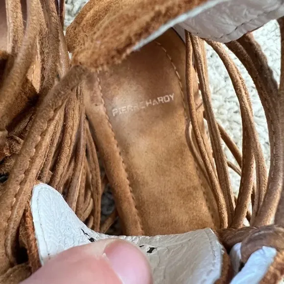 PIERRE HARDY Rust Suede Gladiator Sandals Lace Up 7