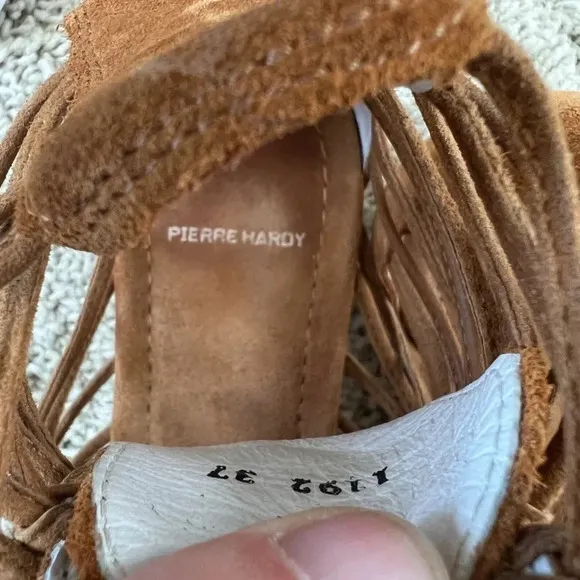 PIERRE HARDY Rust Suede Gladiator Sandals Lace Up 7