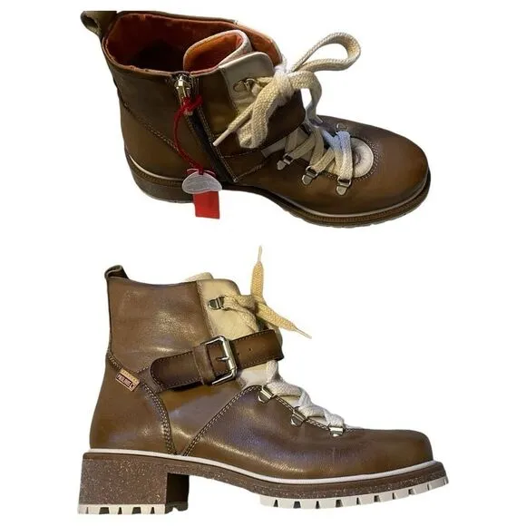 Pikolinos Aspe Lace Up Boots in Olive